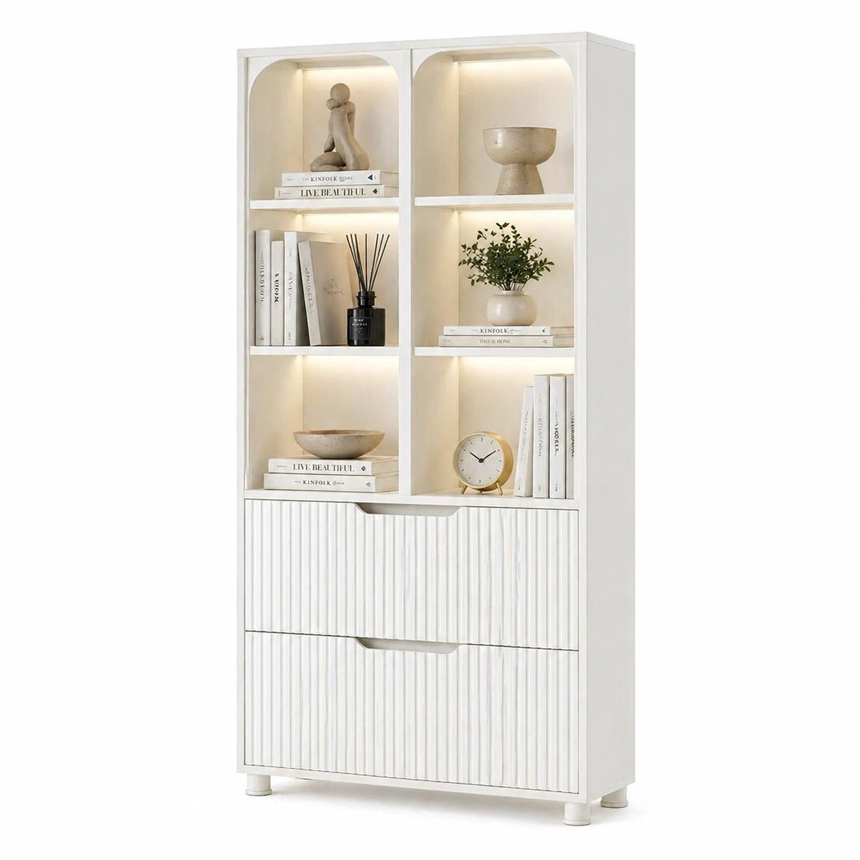 Buffet blanc avec eclairage LED